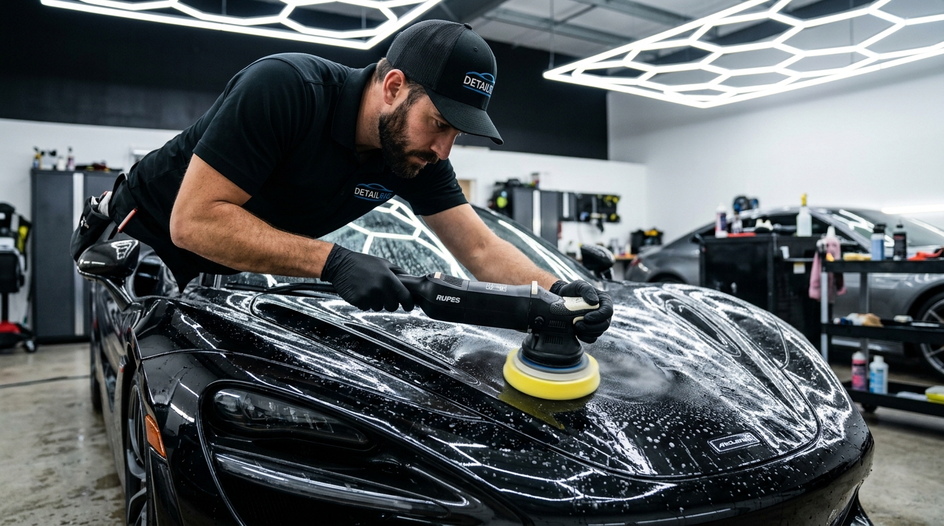 DetailRig Laboratory Testing with Dual Action Polisher