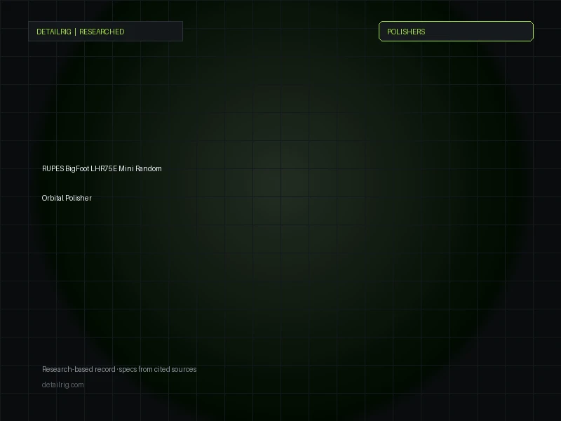 RUPES BigFoot LHR75E Mini Random Orbital Polisher — DetailRig review
